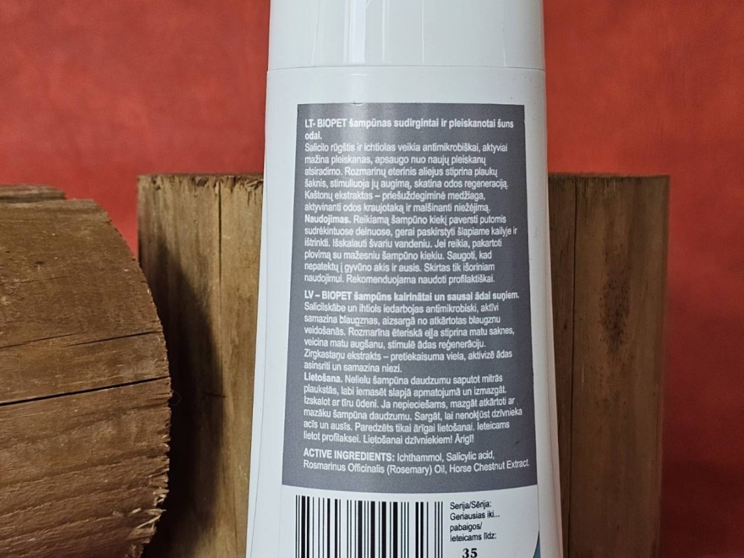"Biopet" šampūnas sudirgintai ir pleiskanotai šuns odai - Image 2