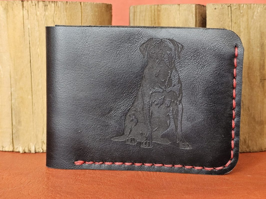 Minimalistinė piniginė - kortelinė "Cane Corso", pagaminta