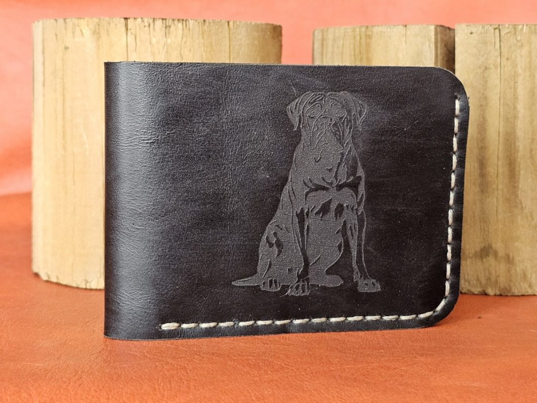 Minimalistinė piniginė - kortelinė "Cane Corso 6", pagaminta