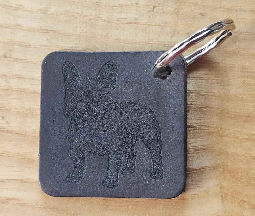 Raktų pakabukas "Juodas prancūzų buldogas"
