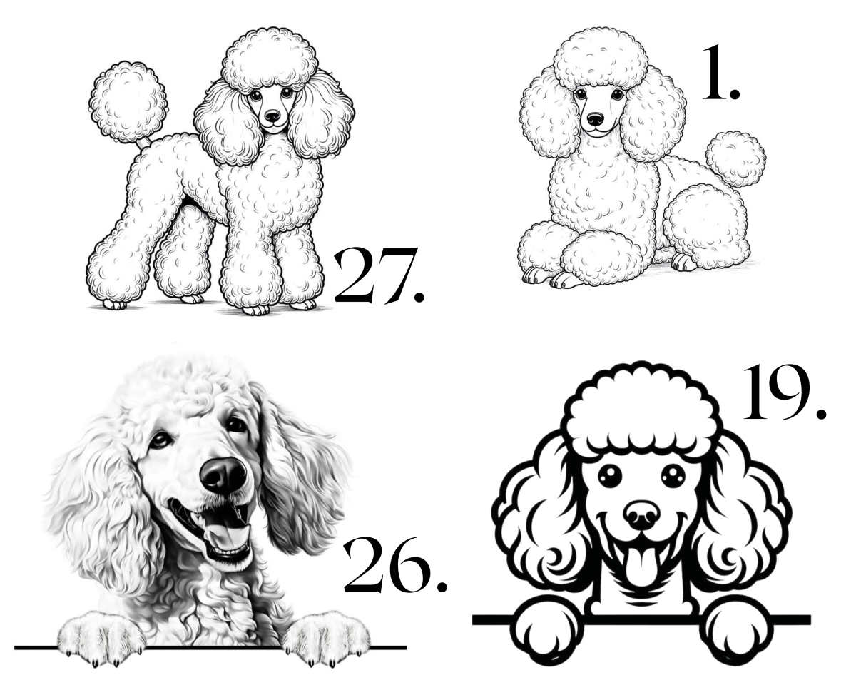 Raktų pakabukas "PUDELIAI" - išsirink piešinį