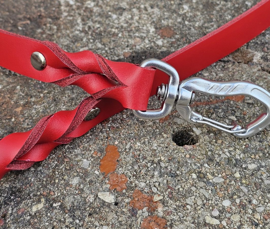 Natūralios odos pavadėlis (~1.12 m), pagamintas