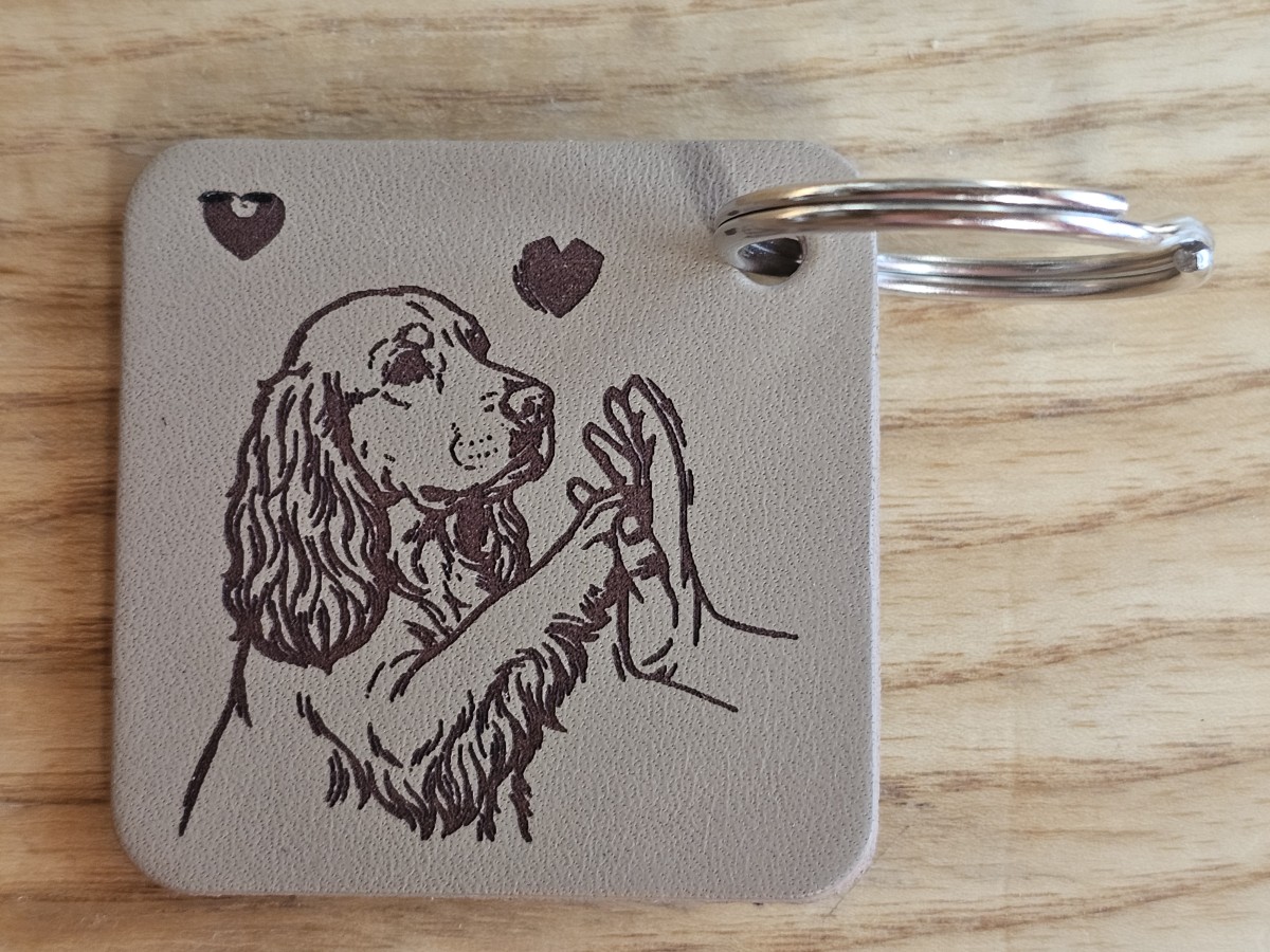 Raktų pakabukas "Spanielio meilė"