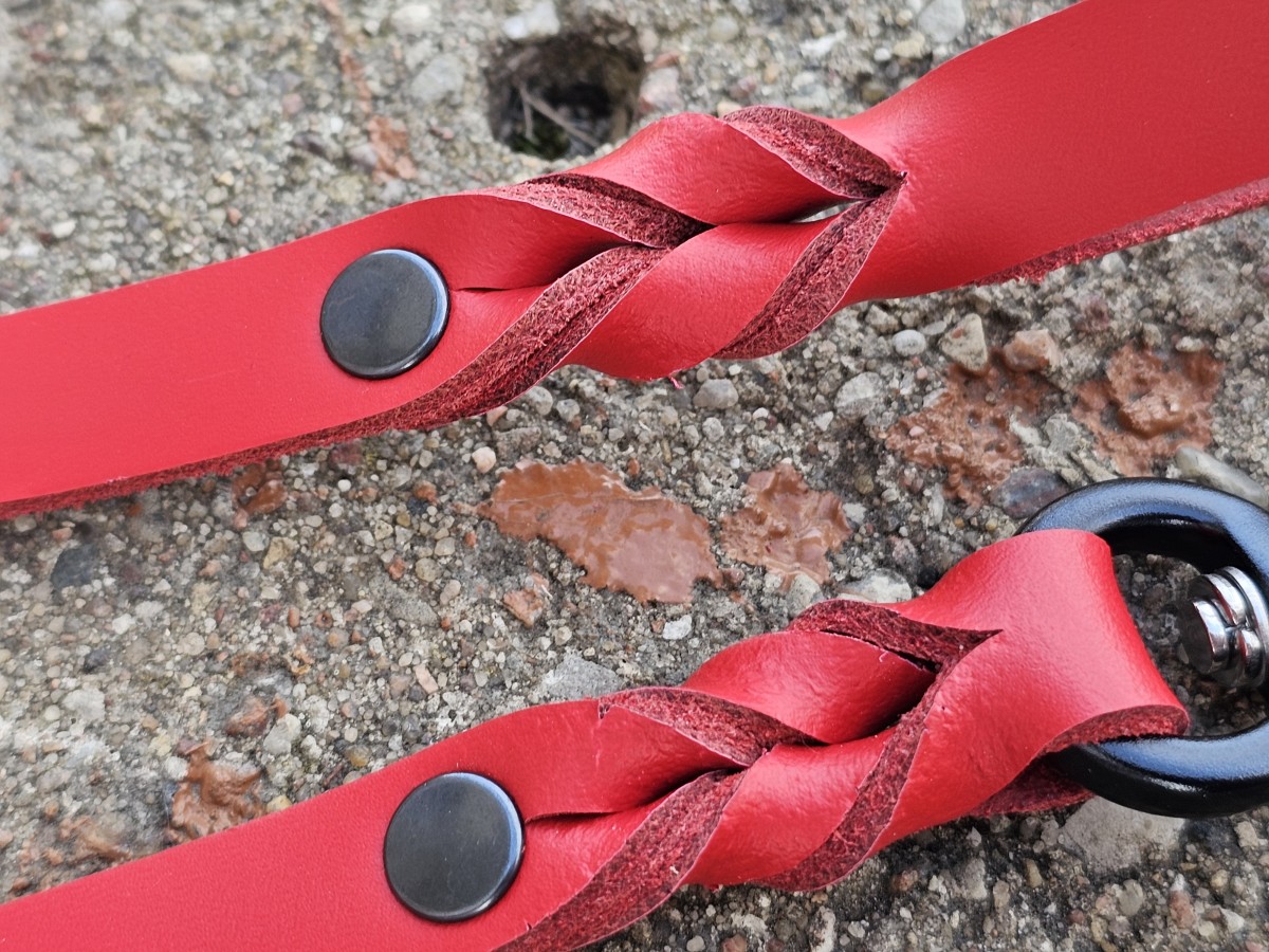 Natūralios odos pavadėlis (~1.14m), pagamintas - Image 3